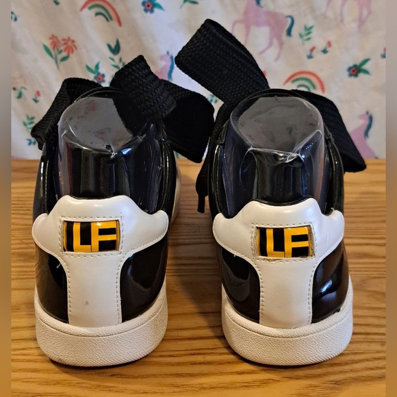 Y2K Jeffrey Campbell Pabst LF Black & Orange Casual Emo Goth Sneaker Shoe SZ 7M - Picture 5 of 8